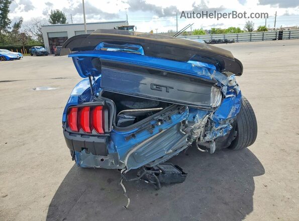 1FA6P8CF1M5153313 2021 FORD MUSTANG Blue უკანა ხედი