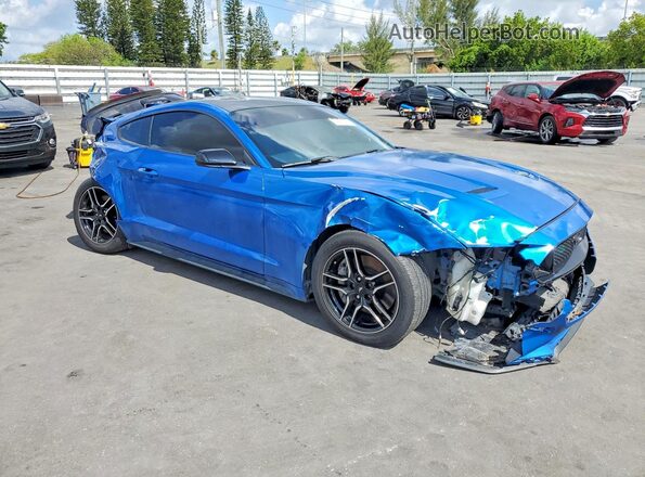 1FA6P8CF1M5153313 2021 FORD MUSTANG Blue წინა მარჯვენა