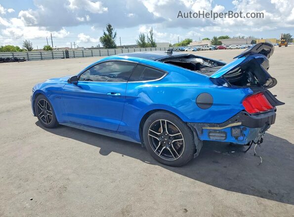 1FA6P8CF1M5153313 2021 FORD MUSTANG Blue უკანა მარცხენა