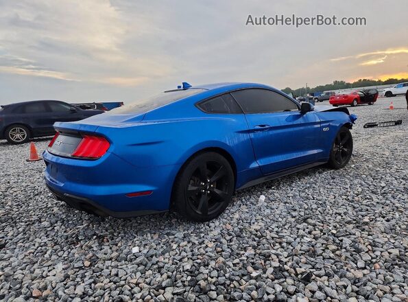 1FA6P8CF1M5153862 2021 FORD MUSTANG Blue Հետևի աջ