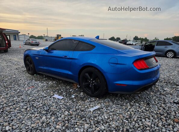 1FA6P8CF1M5153862 2021 FORD MUSTANG Blue Հետևի ձախ