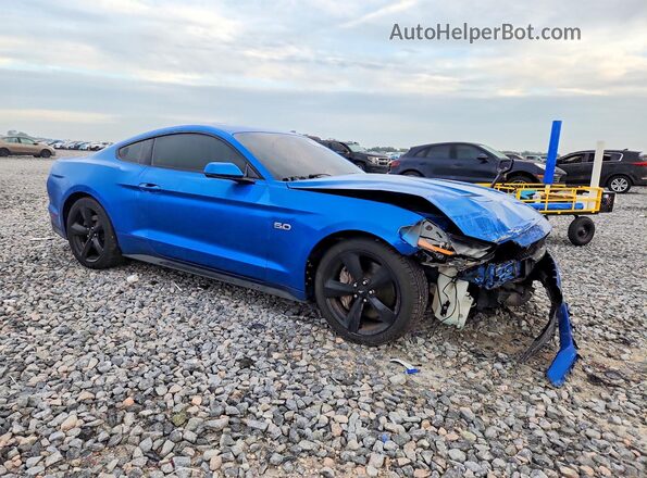 1FA6P8CF1M5153862 2021 FORD MUSTANG Blue Առջևի աջ