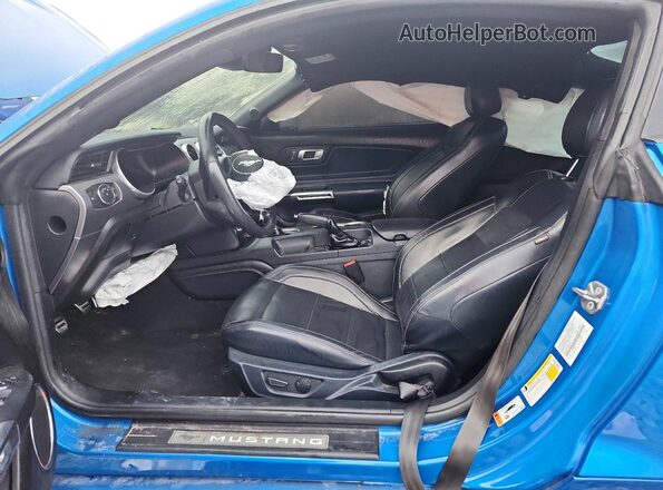 1FA6P8CF1M5153862 2021 FORD MUSTANG Blue Սալոնի դիմացի տեսք