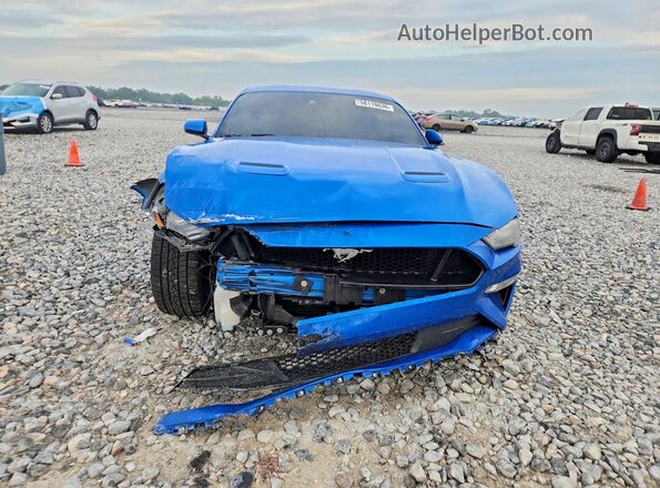 1FA6P8CF1M5153862 2021 FORD MUSTANG Blue Դիմացի տեսք