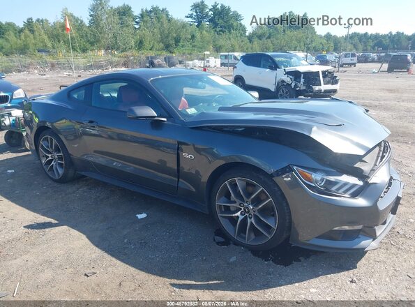 1FA6P8CF2G5235345 2016 FORD MUSTANG Серый Вид задней части салона