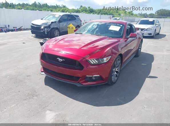 1FA6P8CF2G5236284 2016 FORD MUSTANG Red Przód lewy