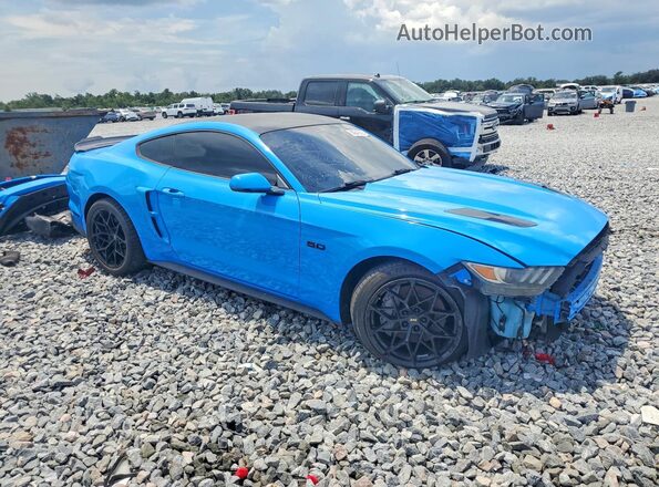 1FA6P8CF2H5240711 2017 FORD MUSTANG Blue წინა მარჯვენა