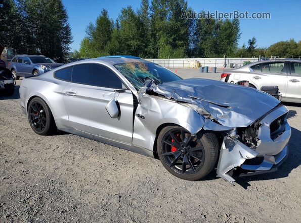 1FA6P8CF2H5244953 2017 FORD MUSTANG Silver Передня права чверть