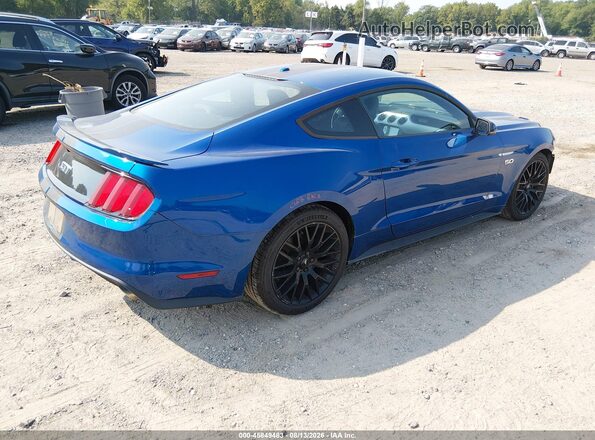 1FA6P8CF2H5269917 2017 FORD MUSTANG Синий Задняя правая четверть