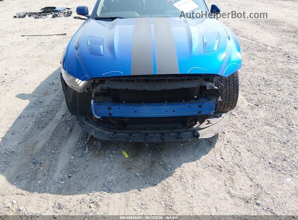 1FA6P8CF2H5269917 2017 FORD MUSTANG Синий Вид спереди