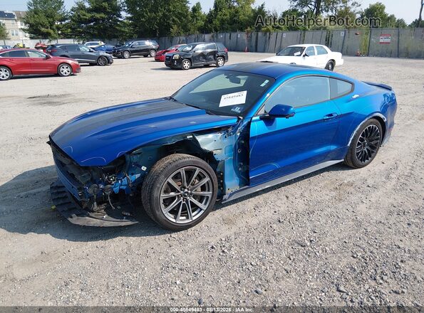 1FA6P8CF2H5269917 2017 FORD MUSTANG Синий Передняя левая четверть