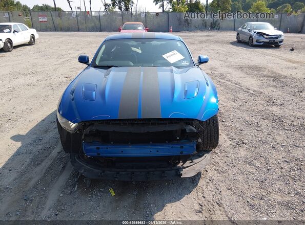1FA6P8CF2H5269917 2017 FORD MUSTANG Синий Вид задней части салона
