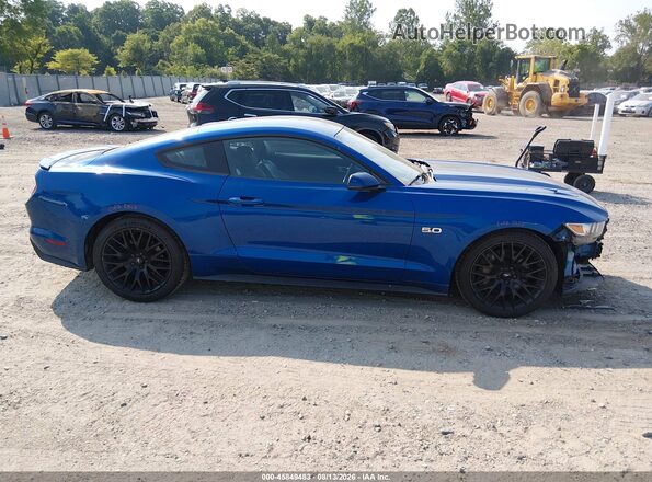 1FA6P8CF2H5269917 2017 FORD MUSTANG Синий Панорамный вид салона 360°