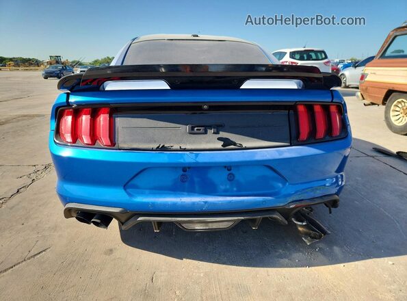 1FA6P8CF2K5189332 2019 FORD MUSTANG Blue Հետևի տեսք