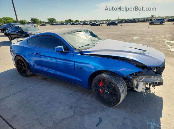 1FA6P8CF2K5189332 2019 FORD MUSTANG Blue Առջևի աջ