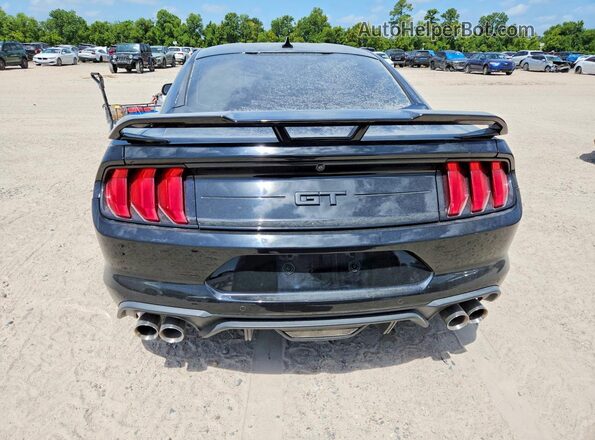 1FA6P8CF2M5147973 2021 FORD MUSTANG Black წინა სალონის ხედი