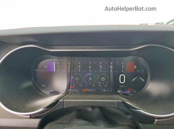 1FA6P8CF2N5142032 2022 FORD MUSTANG Gray Vista del cuadro de instrumentos