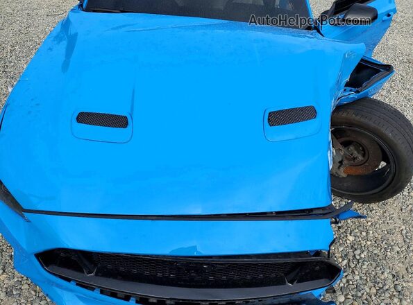 1FA6P8CF2P5303336 2023 FORD MUSTANG Blue Вид задньої частини салону