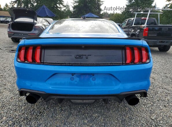 1FA6P8CF2P5303336 2023 FORD MUSTANG Blue Вид ззаду