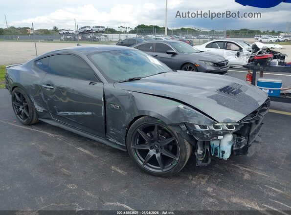 1FA6P8CF2R5421762 2024 FORD MUSTANG Gray Front view