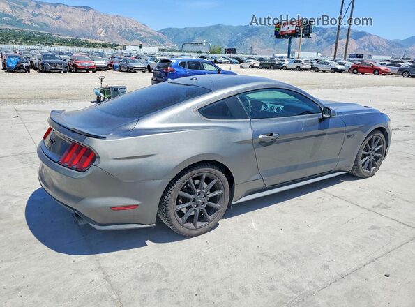 1FA6P8CF3G5290256 2016 FORD MUSTANG Gray Trasero derecho