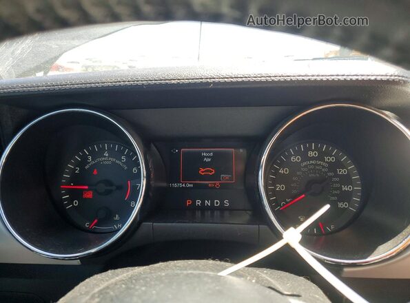1FA6P8CF3G5290256 2016 FORD MUSTANG Gray Vista del cuadro de instrumentos