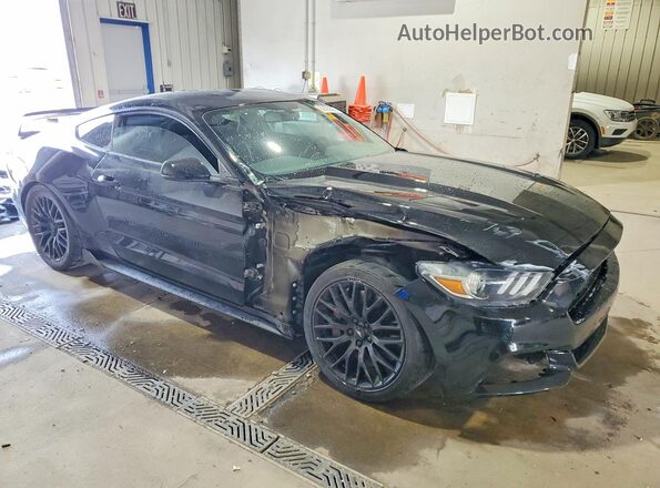 1FA6P8CF3H5201786 2017 FORD MUSTANG Черный Передняя правая четверть