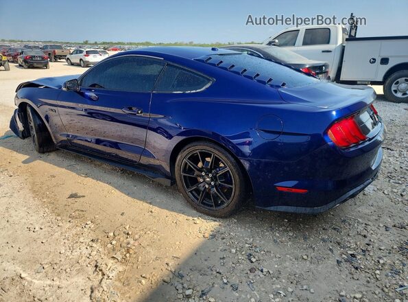 1FA6P8CF3J5100284 2018 FORD MUSTANG Blue Tył lewy
