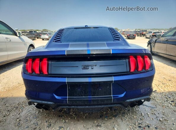 1FA6P8CF3J5100284 2018 FORD MUSTANG Blue Widok z tyłu