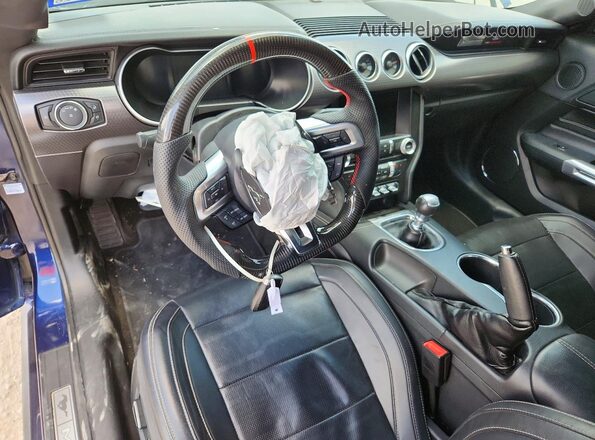 1FA6P8CF3J5100284 2018 FORD MUSTANG Blue Widok deski rozdzielczej