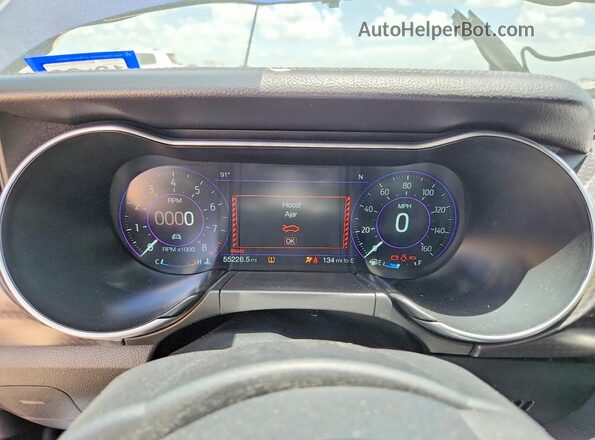 1FA6P8CF3J5100284 2018 FORD MUSTANG Blue Widok zestawu wskaźników