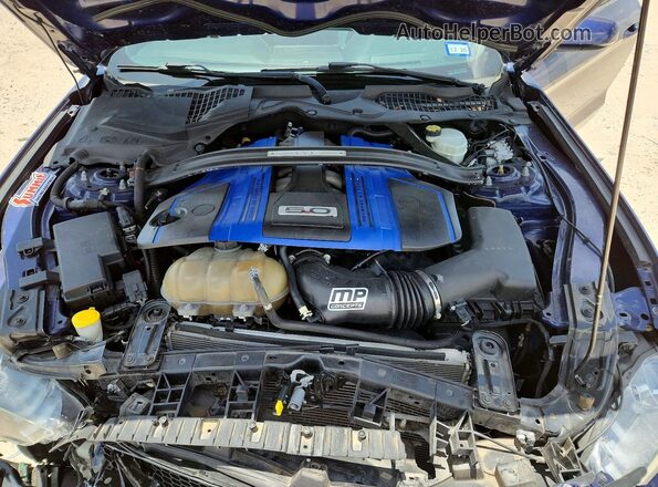 1FA6P8CF3J5100284 2018 FORD MUSTANG Blue Widok wnętrza z tyłu