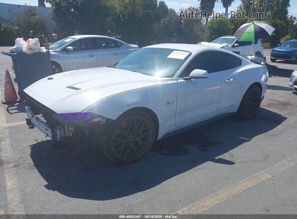 1FA6P8CF3M5115484 2021 FORD MUSTANG White Առջևի ձախ երեք քառորդ տեսարան