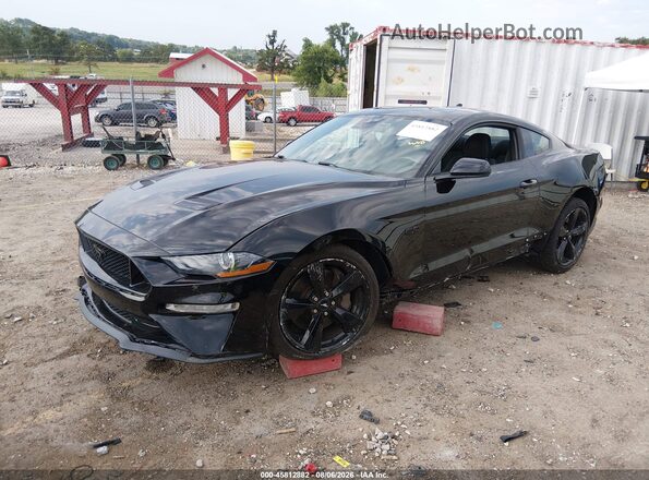 1FA6P8CF3M5146539 2021 FORD MUSTANG Black Vista tres cuartos delantera izquierda