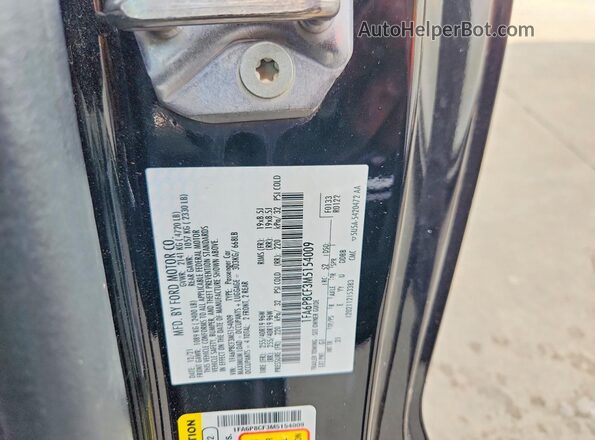1FA6P8CF3M5154009 2021 FORD MUSTANG Black VIN կոդի պիտակի տեսք