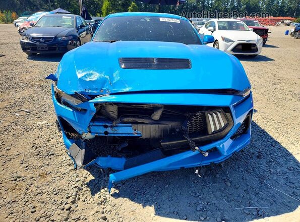 1FA6P8CF3R5412682 2024 FORD MUSTANG Blue Front view