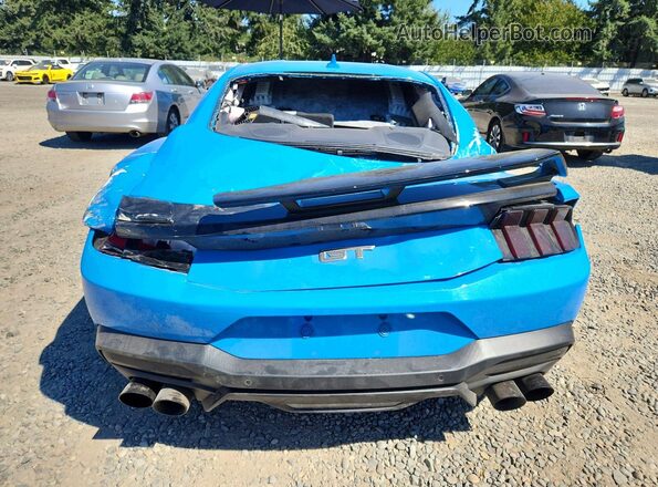 1FA6P8CF3R5412682 2024 FORD MUSTANG Blue Rear view