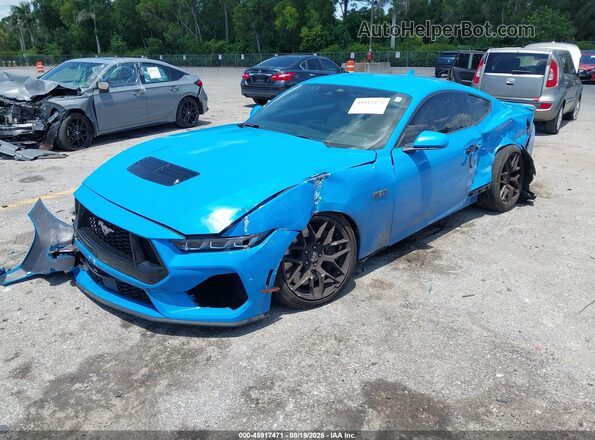 1FA6P8CF3R5420880 2024 FORD MUSTANG Light Blue Передня ліва чверть