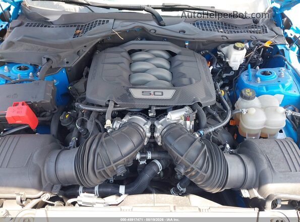 1FA6P8CF3R5420880 2024 FORD MUSTANG Light Blue Вид ззаду