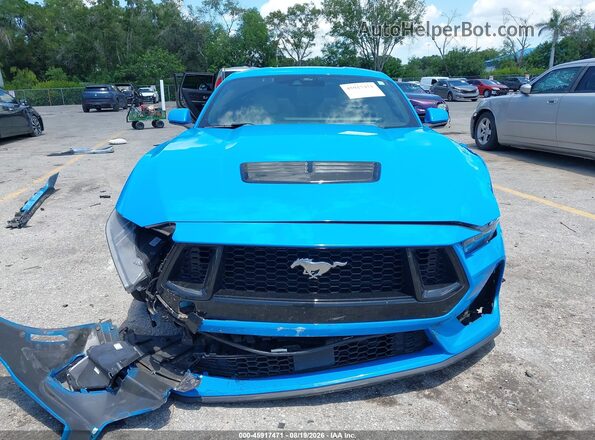 1FA6P8CF3R5420880 2024 FORD MUSTANG Light Blue Вид задньої частини салону