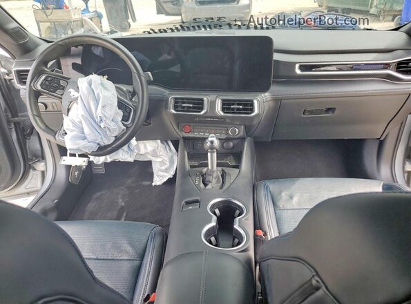 1FA6P8CF3R5421382 2024 FORD MUSTANG Gray წინა პანელის ხედი