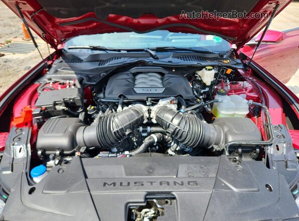 1FA6P8CF3T5400457 2026 FORD MUSTANG Red Vista interior trasera