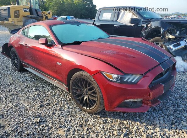 1FA6P8CF4H5202039 2017 FORD MUSTANG Maroon Передня права чверть