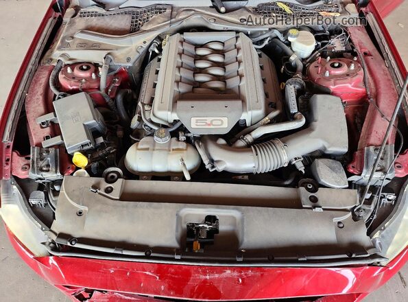 1FA6P8CF4H5249538 2017 FORD MUSTANG Красный Вид задней части салона
