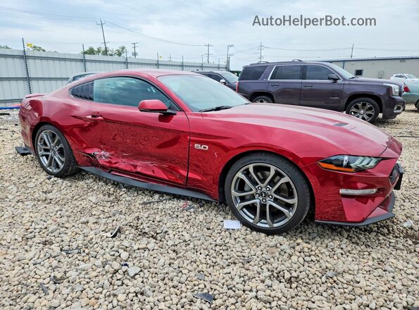 1FA6P8CF4J5116882 2018 FORD MUSTANG Red Delantero derecho