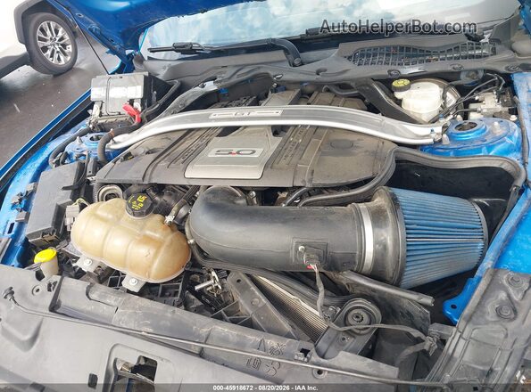 1FA6P8CF4K5116463 2019 FORD MUSTANG Blue Rear view