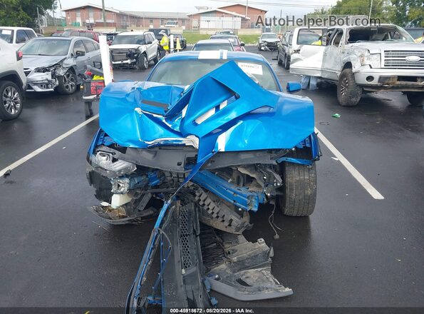 1FA6P8CF4K5116463 2019 FORD MUSTANG Blue Rear interior view
