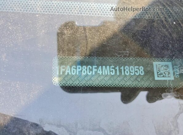 1FA6P8CF4M5118958 2021 FORD MUSTANG White Engine compartment view