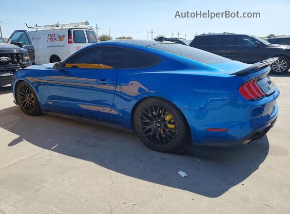 1FA6P8CF4M5120113 2021 FORD MUSTANG Blue Հետևի ձախ