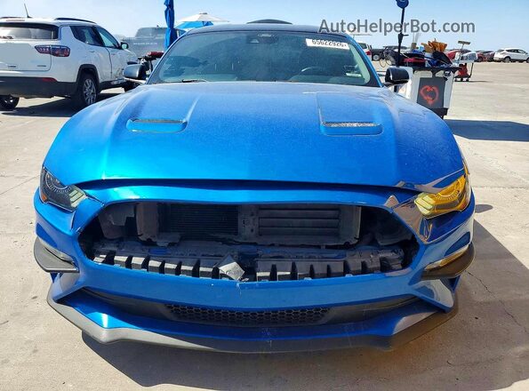 1FA6P8CF4M5120113 2021 FORD MUSTANG Blue Դիմացի տեսք